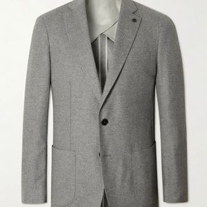 Peter Millar Mitchel 44 LONG Gale Grey Wool Cashmere Blazer Sport Coat $1,298